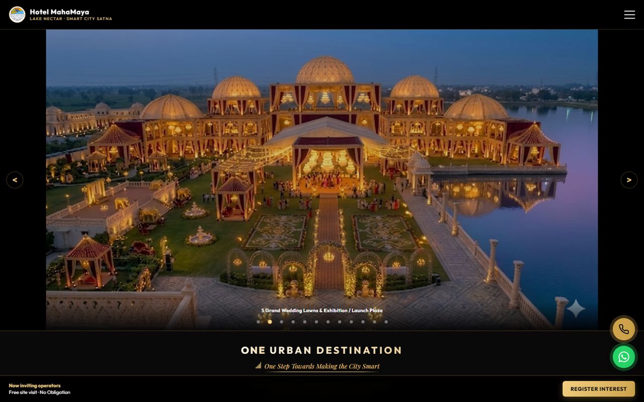 Hotel Mahamaya — homepage as it looks today